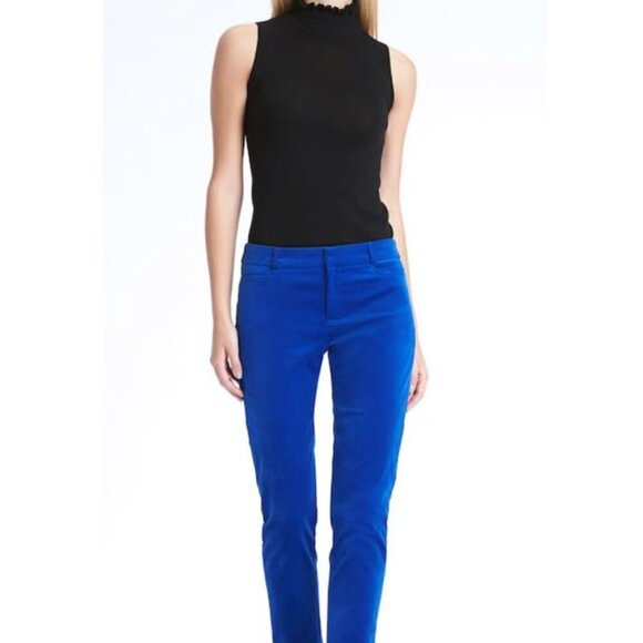 Banana Republic Pants - Banana Republic Sloan Fit Blue Velvet Pants, size 12L